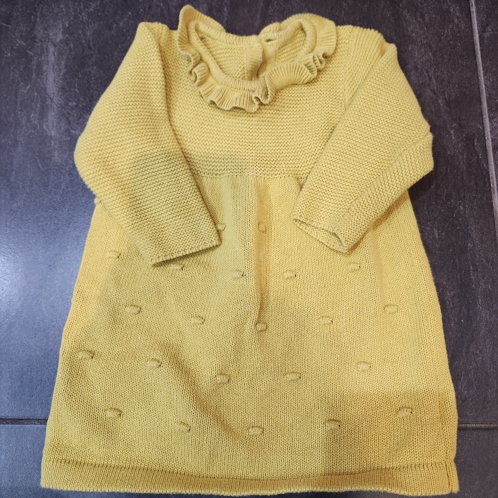 Yellow Sweater Dress